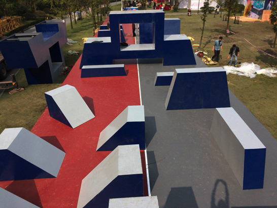 FISE國際極限運(yùn)動(dòng)巡回賽成都賽區(qū)跑酷場地