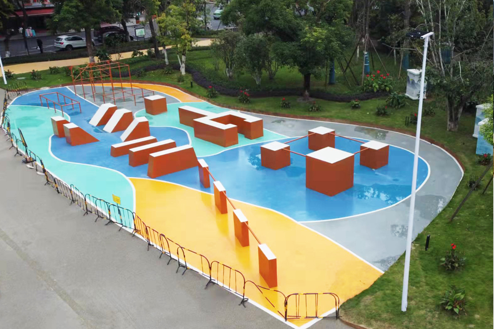 四川省成都市新華公園極限運(yùn)動(dòng)場(chǎng)(跑酷場(chǎng)地)